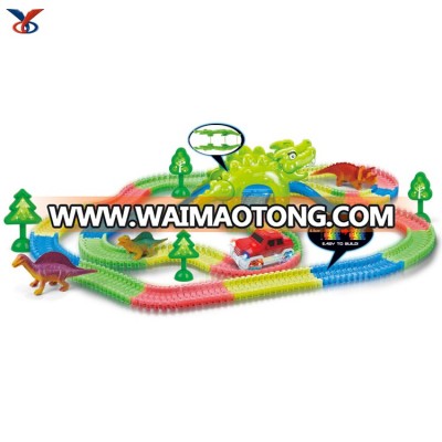 Hot sale colorful luminous track car with noctilucent rail