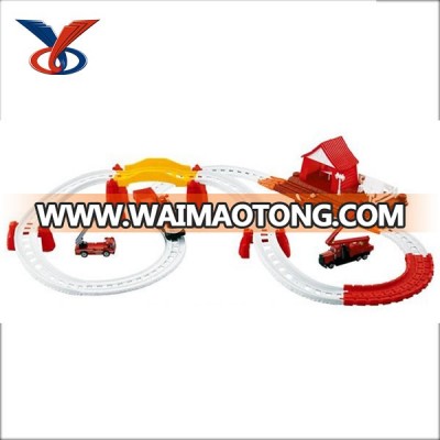 Alloy plastic B/O car track toy for kids