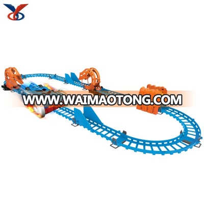 Newest train track slot car toy for children