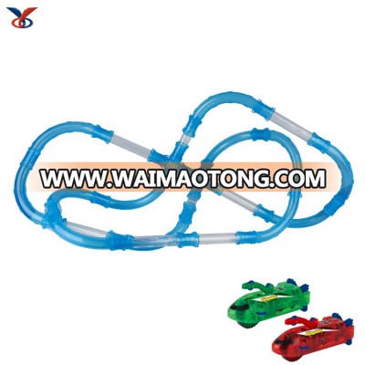 High speed pipes car racer game electric toy